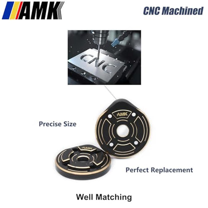 AMK SCX10 III Brass Kit 676g Metal Bumper Front Rear Set Diff Cover Front Rear Axle Housing Portal Steering Knuckle Caps for 1/10 RC Crawler Axial SCX10 Upgrades AR45P