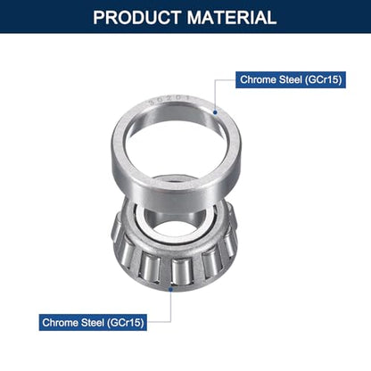 2 Pack 30201 Tapered Roller Bearing Cone and Cup Set | 12mm Bore 32mm OD 12mm Cup Width, Chrome Steel Wheel Bearings, ABEC-3 - size: 30201