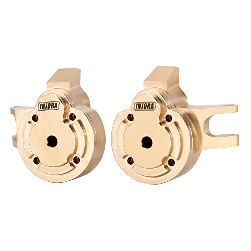 INJORA Brass Portal Cover Steering Knuckle Set for 1/18 Axial UTB18 Buggy Front Axle Upgrade, 66g/pcs