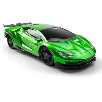 RC Drift Remote Control Car 2.4GHz 1/24 4WD 15KM/H High Speed Racing Sport with LED Lights Drifting Tire Toy for Adults Boys Girls Kids Gift - color: Green