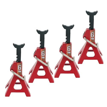 4 Pack 1/10 Remote Control Car Scale Metal Jack Stand Repair for Traxxas TRX4 Axial SCX10 1/10 RC Climbing Car,Note: for 1:10 RC Cars only, not for Real Cars(Red) - color: Red