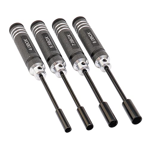4Pcs Nut Driver Set 4.0 5.5 7.0 8.0mm Hex | RC Repair Tools, For RC Models Car Boat Airplane