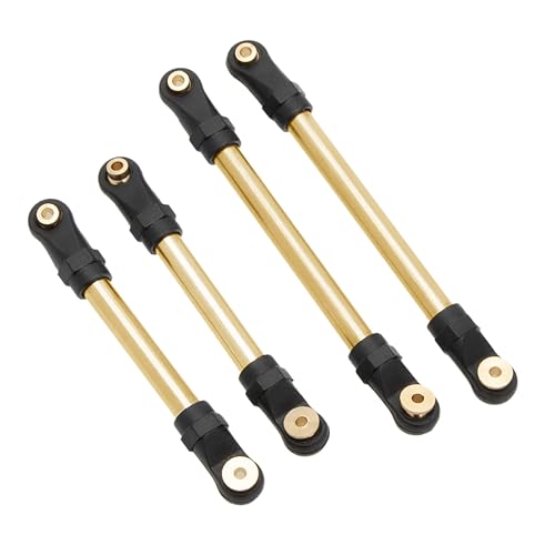 MEUS RACING SCX24 Links High Clearance Chassis Links & Steering Links Set for Axial SCX24 C10 Bronco Wrangler 1/24 RC Crawler, Brass - color: Brass