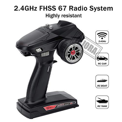 INJORA RC Transmitter 2.4GHz 6CH Controler and Receiver and 35KG Digital Servo for 1:10 RC Crawler SCX10 TRX4 D90