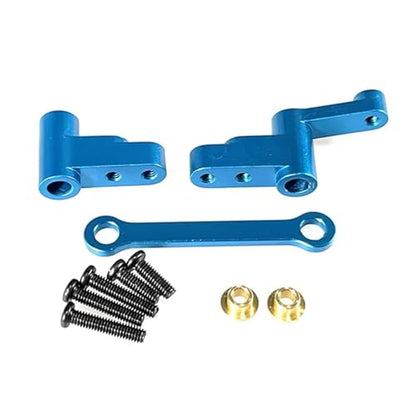 RC Car Accessories Compatible with MJX 14301 14302 1/14 RC Car Upgraded Parts Accessories Steering Assembly Steering Arm Set(Blue) - color: Blue