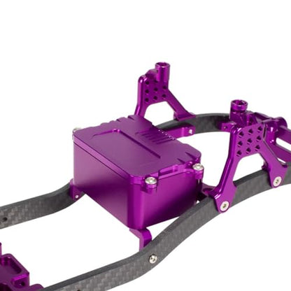 1/10 RC Crawler Carbon Fiber Girder 4MM CNC Metal Car Chassis Frame Body Kit Parts for Axial SCX10 II Rock Off Road Truck (Purple) - color: Purple