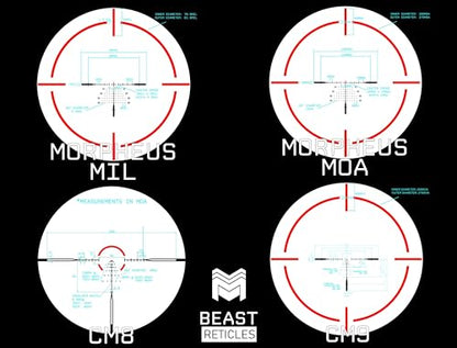 Monstrum Beast ED 1-10x First Focal Plane FFP LPVO Scope - style: CM9 Reticle