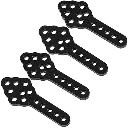 4Pcs Metal RC Car Shock Absorber Mount Adjustable Height Angle Stand Compatible with Axial SCX10 90046 D90 D110 SCX10III 1/10 RC Crawler (Black) - color: Black