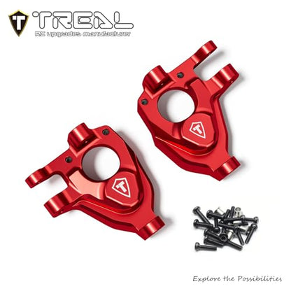 TREAL Aluminum 7075 Front Inner Portal Covers Steering Knuckles for Vanquish VRD/VS4-10(Red - color: Red