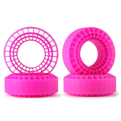 1.9 Inch Silicone Rubber Insert Foam Fit for 118-122mm 4.75" OD 1.9" Wheel Tires Inserts for 1/10 RC Crawler Accessories (Pink) - color: Pink