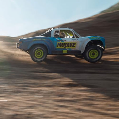 ARRMA Mojave GROM 4x4 RC Desert Truck, RTR, Blue/White | Smart Small Scale, Battery and Charger Included, ARA2104T2 - color: Blue