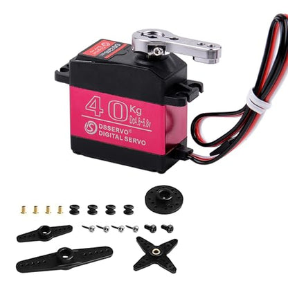DS3240 40KG Waterproof Full Metal Gear 270 Degree Digital Servo 6V with 25T Servo Arm for 1/8 1/10 RC Car Crawler Truck Mechanical Arm