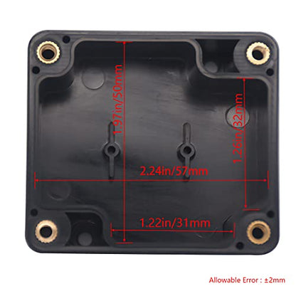 Project Box IP65 Waterproof Junction Box ABS Plastic Electrical Boxes DIY Electronic Project Case Power Enclosure 2.5”x2.3”x1.3” - color: Black, size: 2.5”x2.3”x1.3”