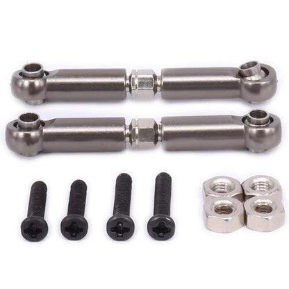 Replacement Part For 2PCS Front Upper Suspension Arm 44-55mm Tie Rod For Rc Hobby Model Car 1-12 12428 12423 Upgraded Parts Desert Buggy - (Color: Titanium) - color: Titanium