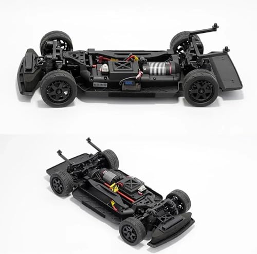 HNR Werewolf 1/10 Scale 4WD Brushless RC Race and Drift Car, 60A ESC, 3300KV Motor, 2.4G Remote, LED Lights, Racing and Drift Tires (red) - color: Red