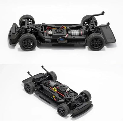 HNR Werewolf 1/10 Scale 4WD Brushless RC Race and Drift Car, 60A ESC, 3300KV Motor, 2.4G Remote, LED Lights, Racing and Drift Tires (red) - color: Red