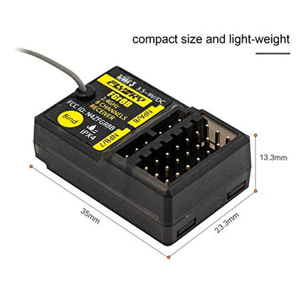 Flysky FGR8B Receiver, 2.4GHz 8CH Remote Control Receiver PWM/PPM/i-Bus Output Compatible with AFHDS 3 Transmitters and RF Modules PL18/ NB4 /NB4 Lite/ FRM302 (FS-FGR8B Receiver) - style: FS-FGR8B Receiver