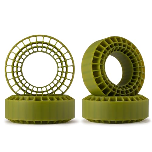 1.9 Inch Silicone Rubber Insert Foam Fit for 118-122mm 4.75" OD 1.9" Wheel Tires Inserts for 1/10 RC Crawler Accessories (Green) - color: Green