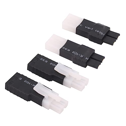 4pcs Compatible with TRX to Plug for Tamiya Male Female RC Connector Adapter(E45-4)