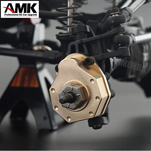 6Pcs Brass Portal Drive Axle Housing Steering Knuckle Caster Block Set for RC Crawler TRX4 TRX6 Upgrade Parts(319g)