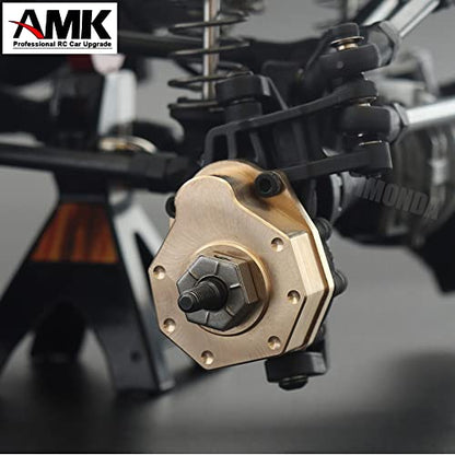 6Pcs Brass Portal Drive Axle Housing Steering Knuckle Caster Block Set for RC Crawler TRX4 TRX6 Upgrade Parts(319g)