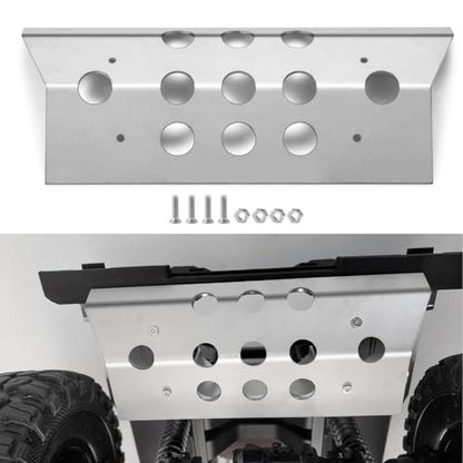 Stainless Steel RC Skid Plate Rear Bumper Protector Chassis Guard Board Protector Plate Protection Compatible with 1/10 TRX6 TRX-6 RC Crawler Car Upgrade Parts | RC Car Chassis Guard Board Protector Plate Protection Compatible with 1/10 TRX-6 RC Crawler C