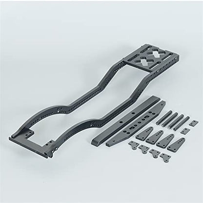 RC Repair Tool Metal Chassis Set Rails Frame with Shock Towers Leaf Springs Mounting Holes for 1/10 RC Crawler Axial SCX10 D90 TF2 B5 Upgrade