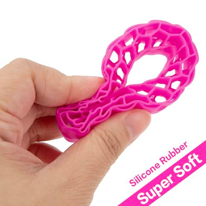 MEUS RACING Super Soft Silicone Rubber Inserts for 68-72mm 1.3" Tires (Rose Red) - color: Super soft