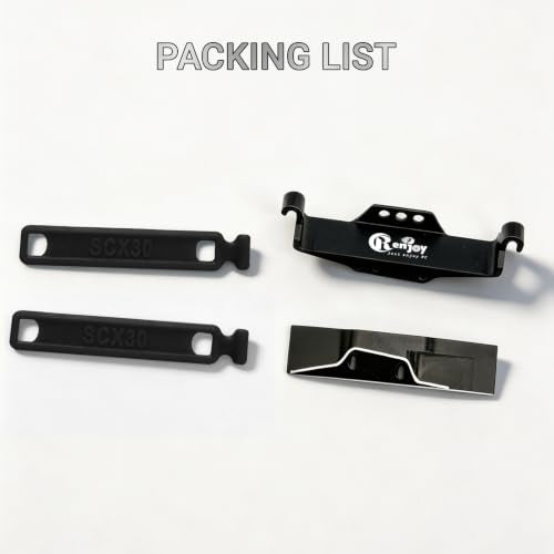 Aluminum Battery & ESC Receiver Trays w/2pcs Black Straps for Axial SCX30 | Battery & ESC Side Plate Mount Set for 1/30 SCX30 RC Crawler Upgrade - color: 2pcs Black Straps