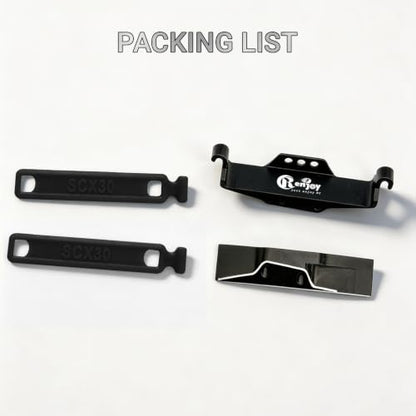 Aluminum Battery & ESC Receiver Trays w/2pcs Black Straps for Axial SCX30 | Battery & ESC Side Plate Mount Set for 1/30 SCX30 RC Crawler Upgrade - color: 2pcs Black Straps