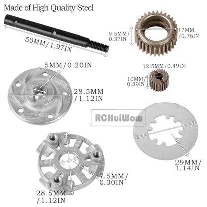 RC Gears Upgrades Part for 1/10 Slash/Stampede/Bandit/Rustler 2WD VXL,Diff Transmission Gear &48P 76T w/25T 27T Pinions &Pressure Plate &Slipper Clutch &Slipper Rebuild Kit Hops Up,Navy Blue - color: Navy Blue(1set)