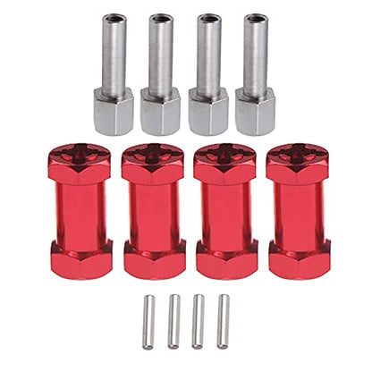 4Pcs RC Wheel Spacer 12mm Hex Adapter for 1/10 RC Crawler(Red,25mm) | 25mm Extension hub Adapter, RC Hex Drive Wheel Adapter Combiner Coupler,Alloy Metal - size: 25mm