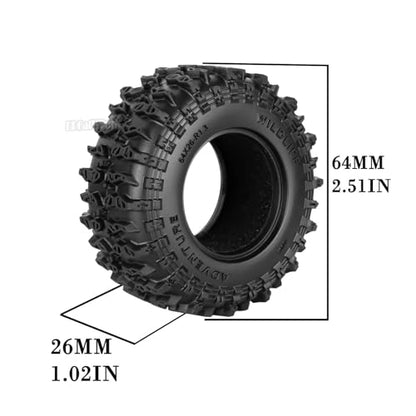 RC 1.3 Soft Silicone Rubber Wheel Tires for 1/18 TRX4M/Ascent-18/FMS 1/24 SCX24 RC Crawler,1.3" Soft Mud Terrain/Rock Crawling/Swamp Claw Mud Terrain/Road RC Tires 4Pcs,Style (B) - style: 4Pcs 1.3 Rubber Wheel - (B)