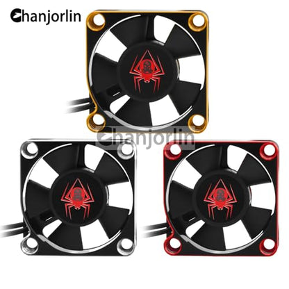RC Car Metal Motor Cooling Fan 25mm 30mm 35mm 40mm 50mm RC Heatsink 28000RPM ESC Cooling Fans Silvery-Black for 1/8 1/10 1/12 Truck Off Road Crawler Car 540 550 Brushless OR Brushed (30mm)