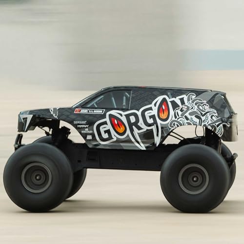 ARRMA RC Truck 1/10 Gorgon 2 Wheel Drive RTR Brushed Monster Truck Battery & Charger Included Gun Metal ARA3230ST3 - color: Gun Metal