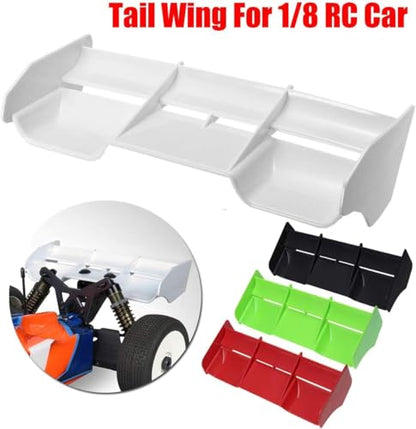 1/8 RC Car Rear Spoiler Tail Wing for 1:8 Scale RC Off Road Truck Buggy Racing Car (Green) - color: Green