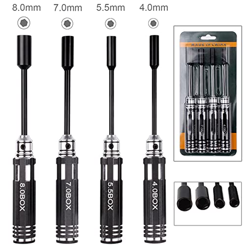 HobbyPark RC Allen Driver Set & Hex Nut Driver Set, 17mm Wheel Wrench, M2 M3 M4 Hex Nuts Wrench, RC Screw Tray