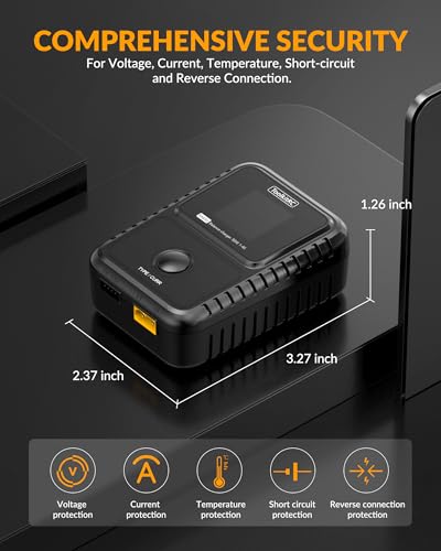 50W LiPo Balance Charger, 5A 2-4S RC Battery Charger Discharger for 2S 3S 4S LiPo/LiHV/Life Battery Smart Hobby Charger (M450)