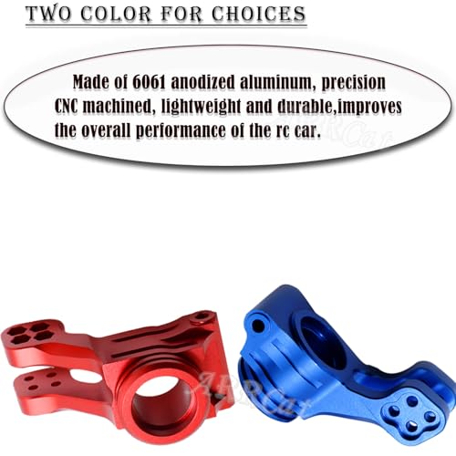 Rear Knuckle Arms for 1/5 KRATON 8S BLX,Outcast 8S BLX Upgrade Parts,2PCS Aluminum Rear Hubs Knuckle Arms Hop-up for 1/5 Outcast/KRATON 8S BLX,Replace ARA330565,Red (Rear)