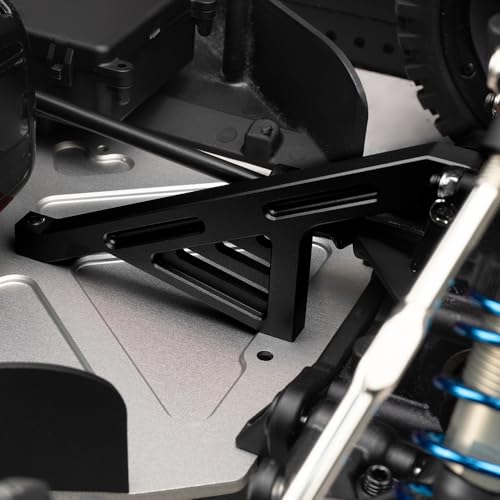 MOHERO Aluminum Alloy RC Rear Chassis Brace for 1/5 LOSI 5IVE-T 2.0 RC Truck Upgrade Part (Black) - color: Black - Rear