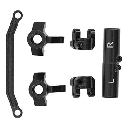 plplaaoo RC Front Steering Set Aluminum Alloy Rear Axle Base for ECX Barrage 1 24 RGT 1 24 FTX 1 24 Climbing Car Lightweight and Strong Replacement Parts (Black) - color: Black
