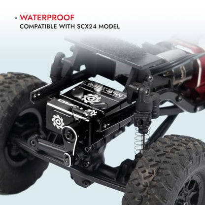 TORQ MLS-1022 High Torque Micro Servo 5.0V - 8.4V with CNC Servo Mounts & Arms - Remote Control Car, RC Car, RC Crawler Axial SCX24 Electronics Upgrades RC Servos (HELIDIRECT) (Black) - color: Scx24 Servo - Black