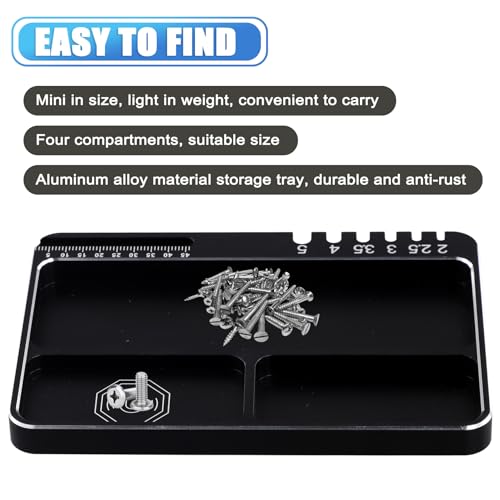 RC Car Truck Aluminum Alloy Magnetic Screw Tray Storage Container Ring Electronic Parts Screw Organizer Tray