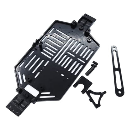 CNC Metal Chassis Body Frame Board for SG1603 SG1604 UD1601 UD1602 1/16 RC Car Spare Parts Accessories (Black)