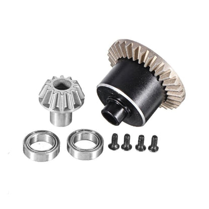 for WLtoys 12428 12423 RC Automotive Accessories 12428-0091 Front and Rear Differential All Metal Upgrade refit Parts(Rear) - color: Rear