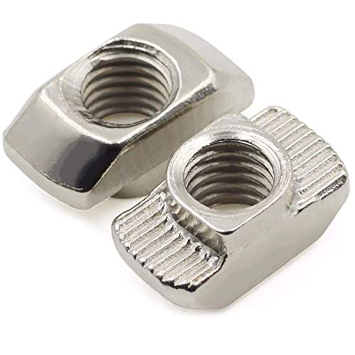 50pcs 3030 Series M4 Thread T Nuts Hammer Head Fastener Nut Sliding T-Nut,Nickel Plated Carbon Steel Nut for 30 Series Aluminum Extrusion Profile T Slot 8mm (3030 Series M4) - size: 3030 Series M4