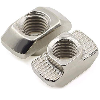 50pcs 3030 Series M4 Thread T Nuts Hammer Head Fastener Nut Sliding T-Nut,Nickel Plated Carbon Steel Nut for 30 Series Aluminum Extrusion Profile T Slot 8mm (3030 Series M4) - size: 3030 Series M4
