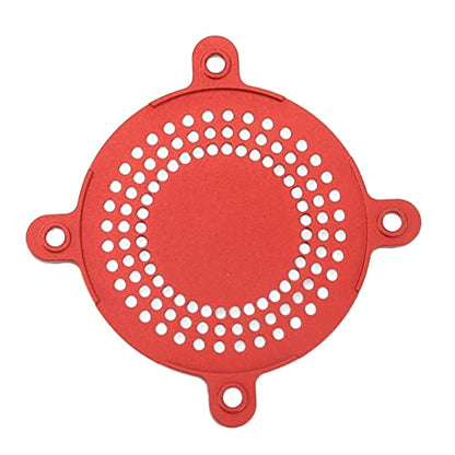 RC Fan Cover 50mm Aluminum Alloy CNC Machining ESC Cooling Fan Cover, Lightweight Protective Cover for RC Car ESC with Enhanced Heat Dissipation and Rugged Design (Red) - color: Red