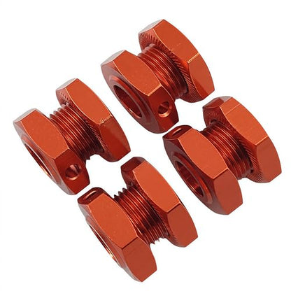 17mm Aluminum Wheel Hex Nut Kit for ARRMA Typhon Mojave Felony 6S (Red) | 1/8,1/7,Infraction,Limitless,ARAC9416 ARAC9763 ARA311035,CNC Machined,High Strength,Precision Fit,Wear Resistant - color: Red