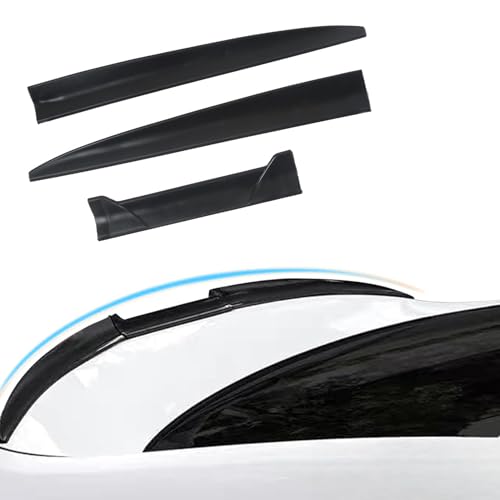 for Car Rear Trunk Spoiler Tail Universal,Modification Tail Wing Universal,3-Section Adjustable and Cuttable Rear Window Top Roof Spoiler Wing,40-55 inches (Black) - color: Black